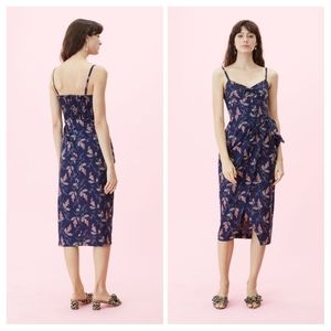 Rebecca Taylor Ivie wrap floral midi dress sz4